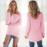 Women O-Neck Loose Knitted Sweater