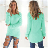 Women O-Neck Loose Knitted Sweater