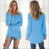 Women O-Neck Loose Knitted Sweater