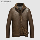 Motorcycle Male Windbreaker PU Jackets