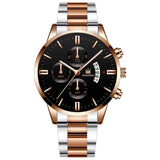 Men Luxury Business Golden Stainless Steel Band Mens Watches