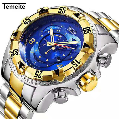 Men Full Steel Wrist Watches Clock