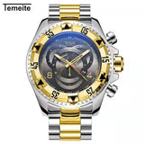 Men Full Steel Wrist Watches Clock