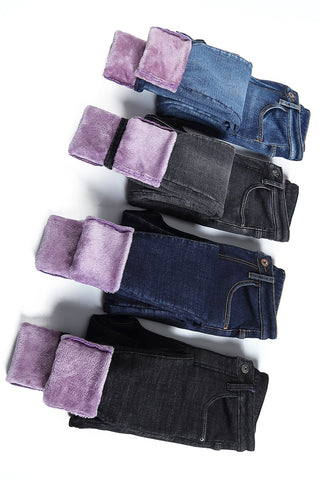women jeans |Winter Fleece Jeans |Slim Trousers |Denim Pencil Pants| Jeans Trousers|