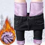 women jeans |Winter Fleece Jeans |Slim Trousers |Denim Pencil Pants| Jeans Trousers|