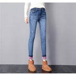 women jeans |Winter Fleece Jeans |Slim Trousers |Denim Pencil Pants| Jeans Trousers|