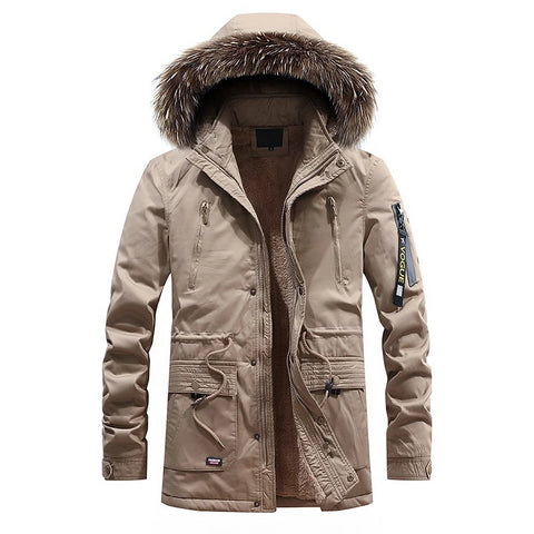 Men Warm Parkas Coat Winter Hooded Casual Jackets