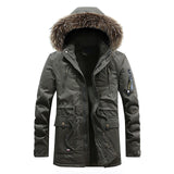 Men Warm Parkas Coat Winter Hooded Casual Jackets