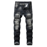 Motorcycle pants| Fashion Hip Hop Jeans |Skinny Biker Jeans |Denim Pants| Men Jeans|