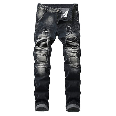 Motorcycle pants| Fashion Hip Hop Jeans |Skinny Biker Jeans |Denim Pants| Men Jeans|