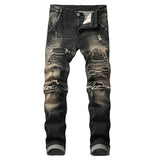 Motorcycle pants| Fashion Hip Hop Jeans |Skinny Biker Jeans |Denim Pants| Men Jeans|