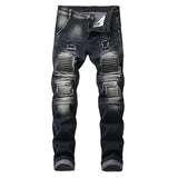 Motorcycle pants| Fashion Hip Hop Jeans |Skinny Biker Jeans |Denim Pants| Men Jeans|