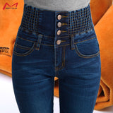 Winter Women Single Breasted Jeans | Women Stylish Jeans