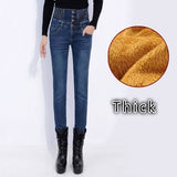 Winter Women Single Breasted Jeans | Women Stylish Jeans