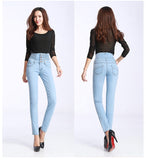 Winter Women Single Breasted Jeans