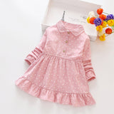Autumn Dot Print Fashion Kids Princess Dress