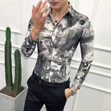 Print Landscape Casual Men Shirt | Fashionable Man Shirts