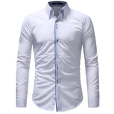 Wedding Male Tops| Slim Fit Shirt| Non-iron Striped Shirt |Men Shirt| Dress Shirts |Double Collar|
