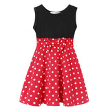 Girls Fancy Mickey Minnie Mouse Dress | Kids Dot Princess Dresses | Cosplay Mini Mouse Costume
