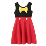 Girls Fancy Mickey Minnie Mouse Dress | Kids Dot Princess Dresses | Cosplay Mini Mouse Costume
