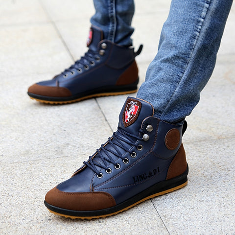 Men's boots spring and autumn winter leather shoes