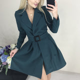 Women Vintage a Line Belt Dress | Autumn Winter Fashion Dress Women