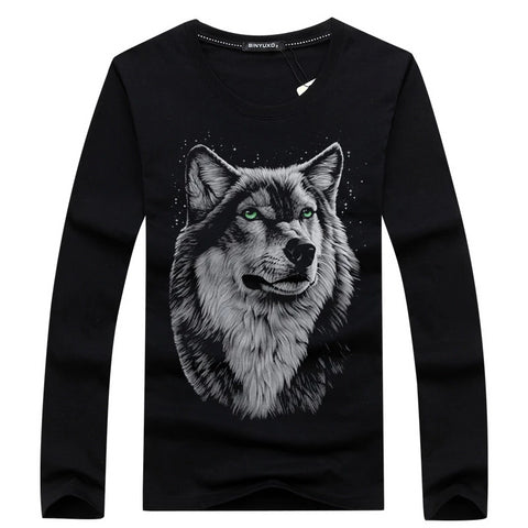 Leisure autumn and winter cotton long sleeved male T-Shirt