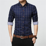 Men's Plaid Business Casual Shirt