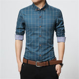 Men's Plaid Business Casual Shirt