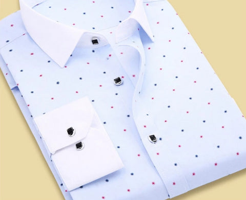 Long Sleeved Mens Shirts |Dot Printed Dress| Floral Shirts |Business Dress Shirts |Men Shirt|
