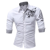 Men's Dragons Print Casual Shirt