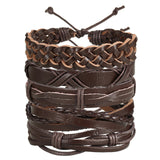 Leaf Leather Men Fashion Bracelet