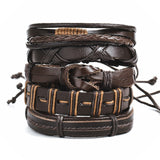 Leaf Leather Men Fashion Bracelet