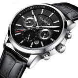  Luminous Hands Genuine Leather Male Watch 
