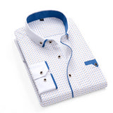 Printed Plaid Polka Dot Men Shirt Slim Fit 21 Colors Male Dress Shirts | Hawaiian shirt