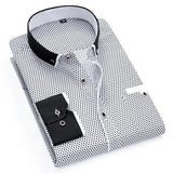 Polka Dot Men Shirt Long-Sleeved Casual Shirts