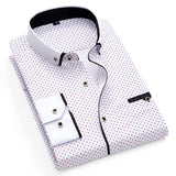 Polka Dot Men Shirt Long-Sleeved Casual Shirts