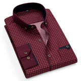 Polka Dot Men Shirt Long-Sleeved Casual Shirts