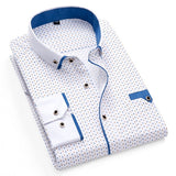 Polka Dot Men Shirt Long-Sleeved Casual Shirts