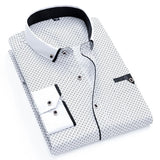 Polka Dot Men Shirt Long-Sleeved Casual Shirts