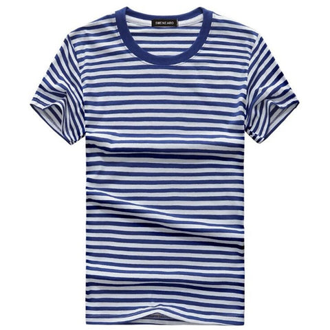Blue and White Striped Man T-shirt | Man Fashionable T Shirts