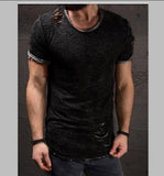 Fashion Summer Ripped Clothes Men T-Shirt | Fashionable T Shirts