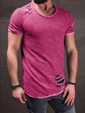 Fashion Summer Ripped Clothes Men T-Shirt | Fashionable T Shirts