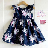    Floral Unicorn printed Casual Dresses | Infant Kid Girl dress
