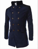 long trench good quality double breasted wool overcoat