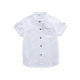 Summer Children's White Boy Shirt | Fashionable Boy Shirts