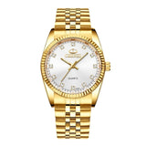 Men Gold Watch Male Stainless Steel Quartz Golden men's Wristwatches