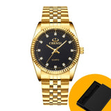 Men Gold Watch Male Stainless Steel Quartz Golden men's Wristwatches