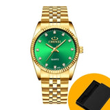 Men Gold Watch Male Stainless Steel Quartz Golden men's Wristwatches