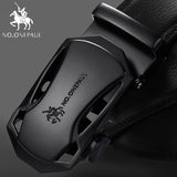 Automatic Buckle Black Genuine Leather Belt | Stylish Genuine Belt